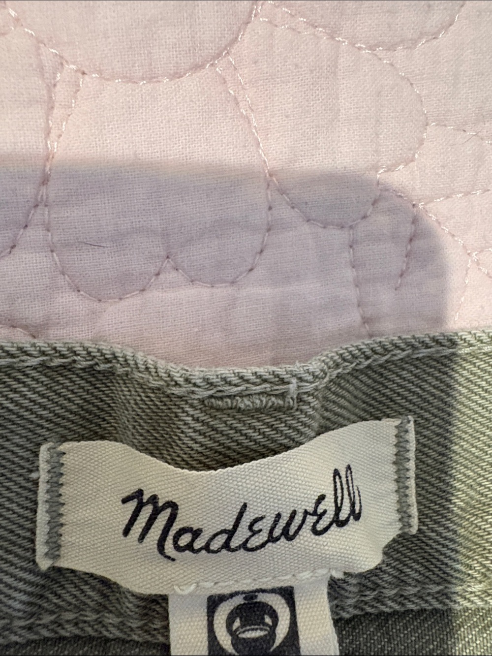 Madewell Gray Denim Jeans with White Label. Wide leg crop